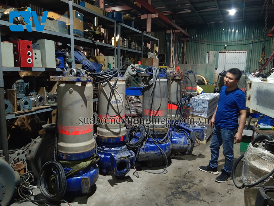Sửa chữa máy bơm chìm nước thải KSB bị hỏng phớt