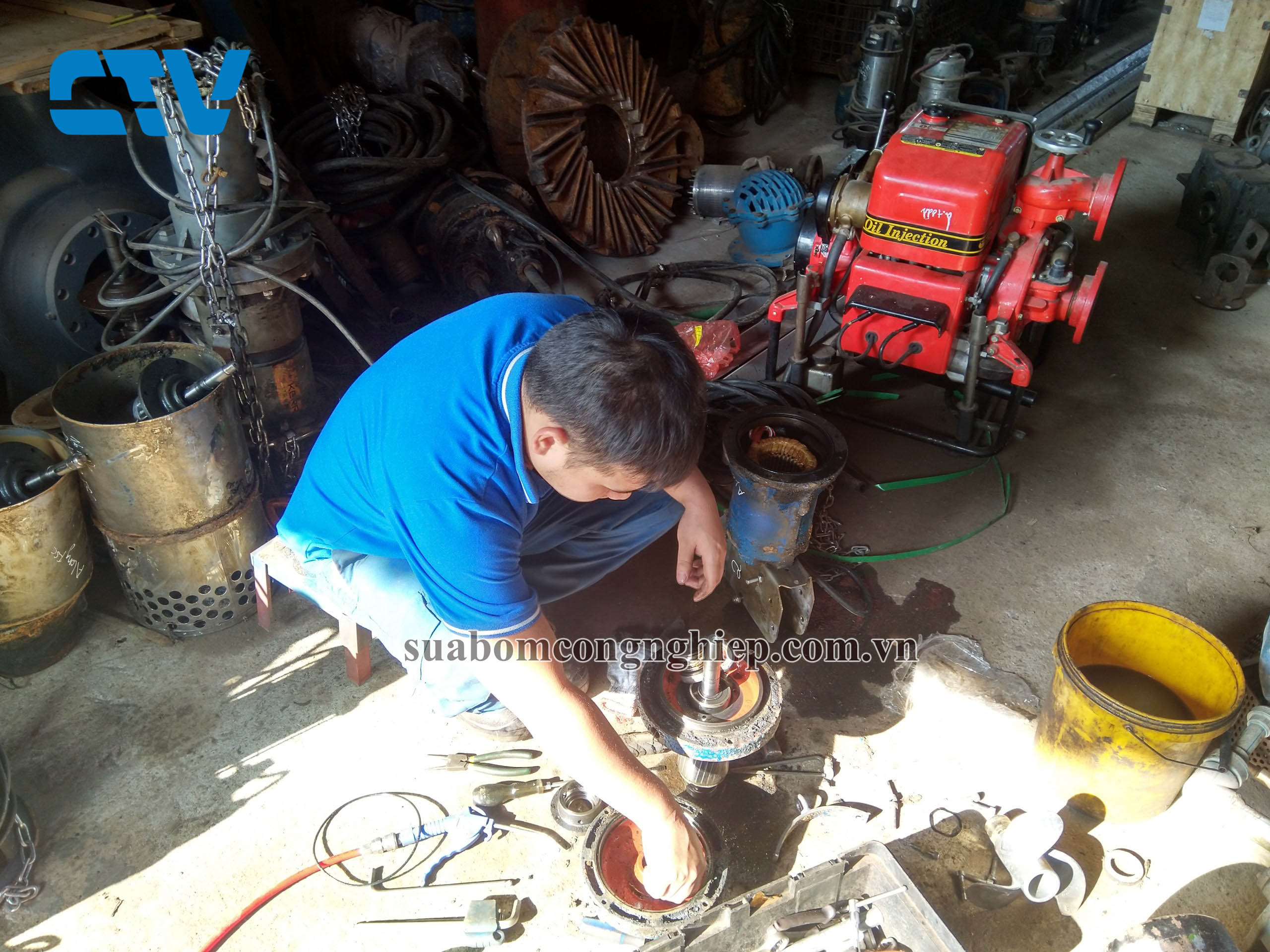 Sửa máy khuấy thải chìm khi gặp các sự cố